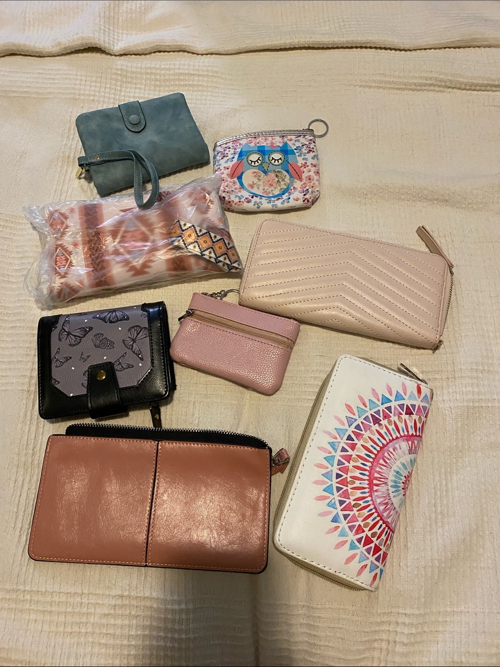 Wallet and coin purses